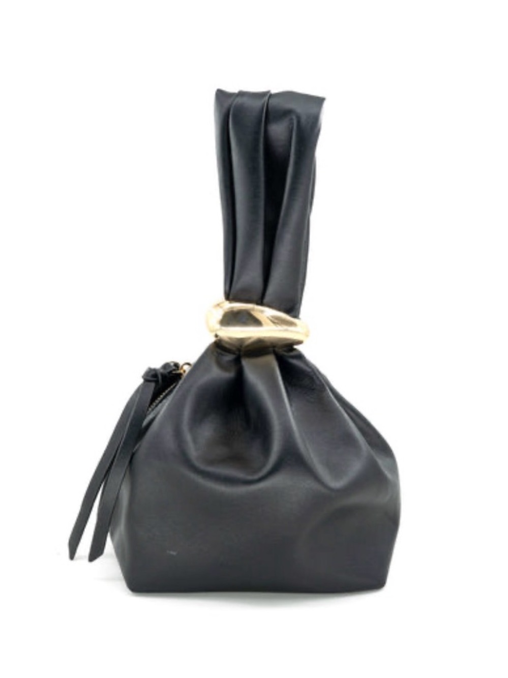 BC Black Knot Wristlet Bag with Gold Accent